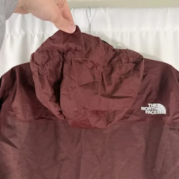 North Face Dryvent Jacket Men's Medium Burgundy Red Full Zip Hooded Zip Pits - Picture 11 of 11